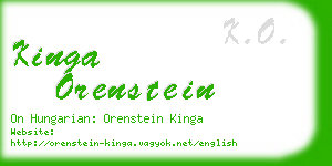 kinga orenstein business card